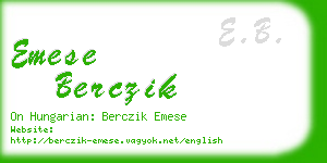 emese berczik business card